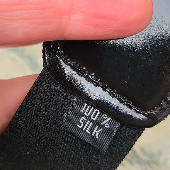 Tuxedo Black Satin Silk Genue Leather Adjustable Suspenders Made In England New - Picture 4 of 17